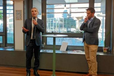 Philippe Rémignon et Romain Albert à l'inauguration de l'agence Vilogia de Lyon