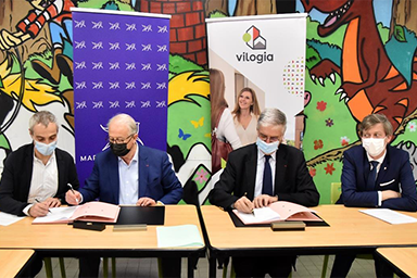Vilogia et la ville de Marcq-en-Baroeul signent la convention du programme de la Briqueterie