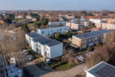 Vue aérienne opération EnergieSprong à Wattrelos