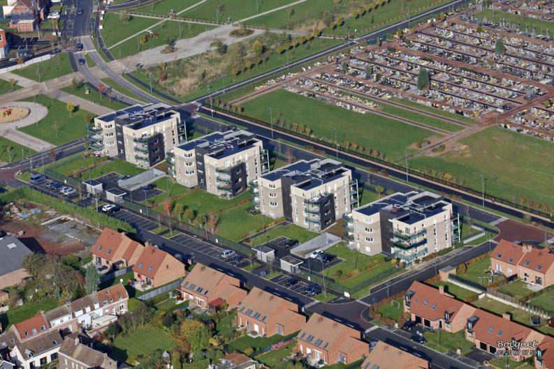 Hem la Vallée 2, plus de 21 hectares qui regroupent aujourd’hui une offre mixte de logements autour d’un vaste parc urbain, poumon vert de la ville.