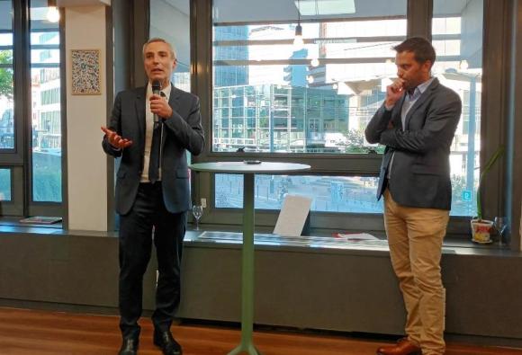 Philippe Rémignon et Romain Albert à l'inauguration de l'agence Vilogia de Lyon