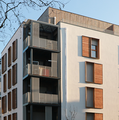 La résidence passive  « Solaris » à Vénissieux. Vilogia compte désormais 600 logements passifs dans toute la France. 